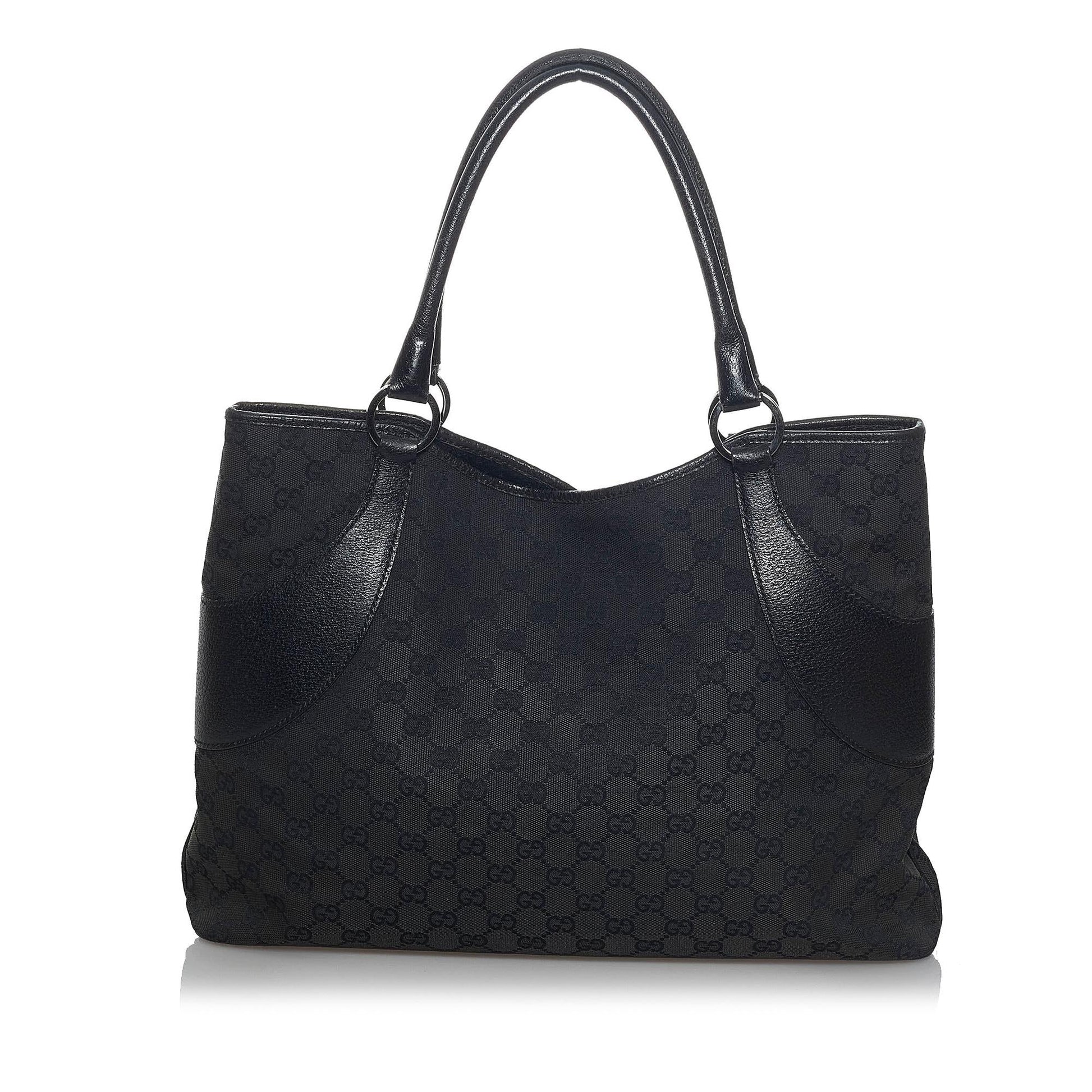 Gucci GG SHG Canvas Black Tote Bag Tote Shg