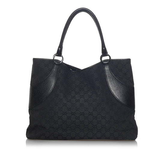 Gucci GG SHG Canvas Black Tote Bag Tote Shg
