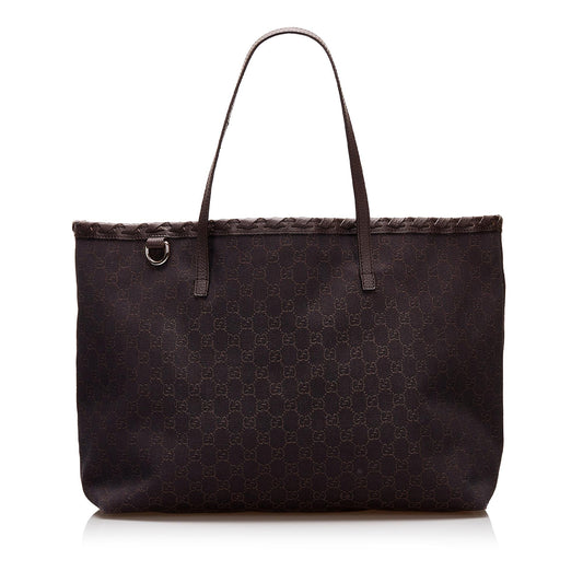 Gucci GG SHG Canvas Brown Tote Bag Tote Shg