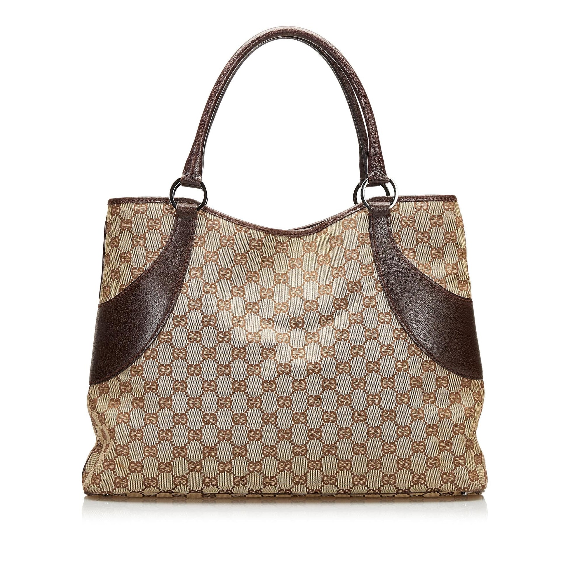 Gucci GG SHG Canvas Brown Tote Bag 19
