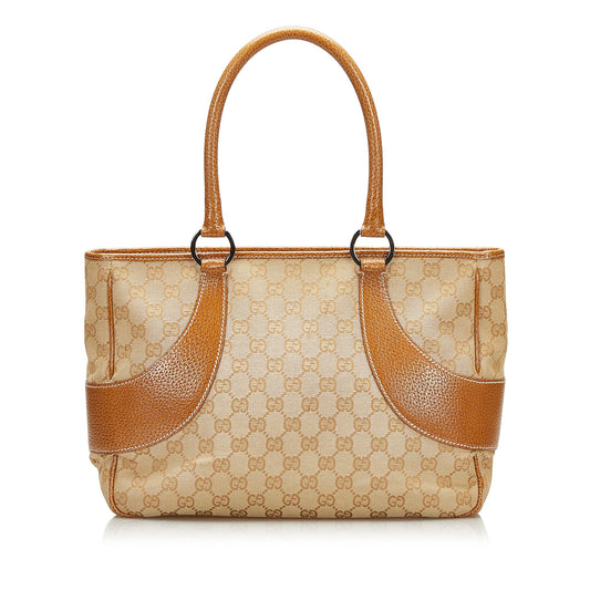 Gucci GG SHG Canvas Brown Tote Bag 20
