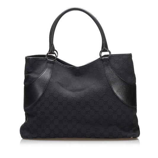 Gucci GG SHG Canvas Black Tote Bag 13