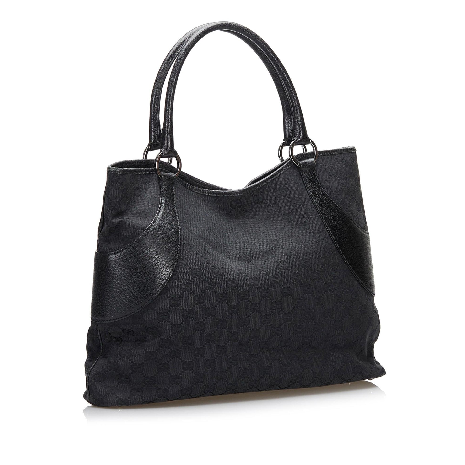 Gucci GG SHG Canvas Black Tote Bag 13