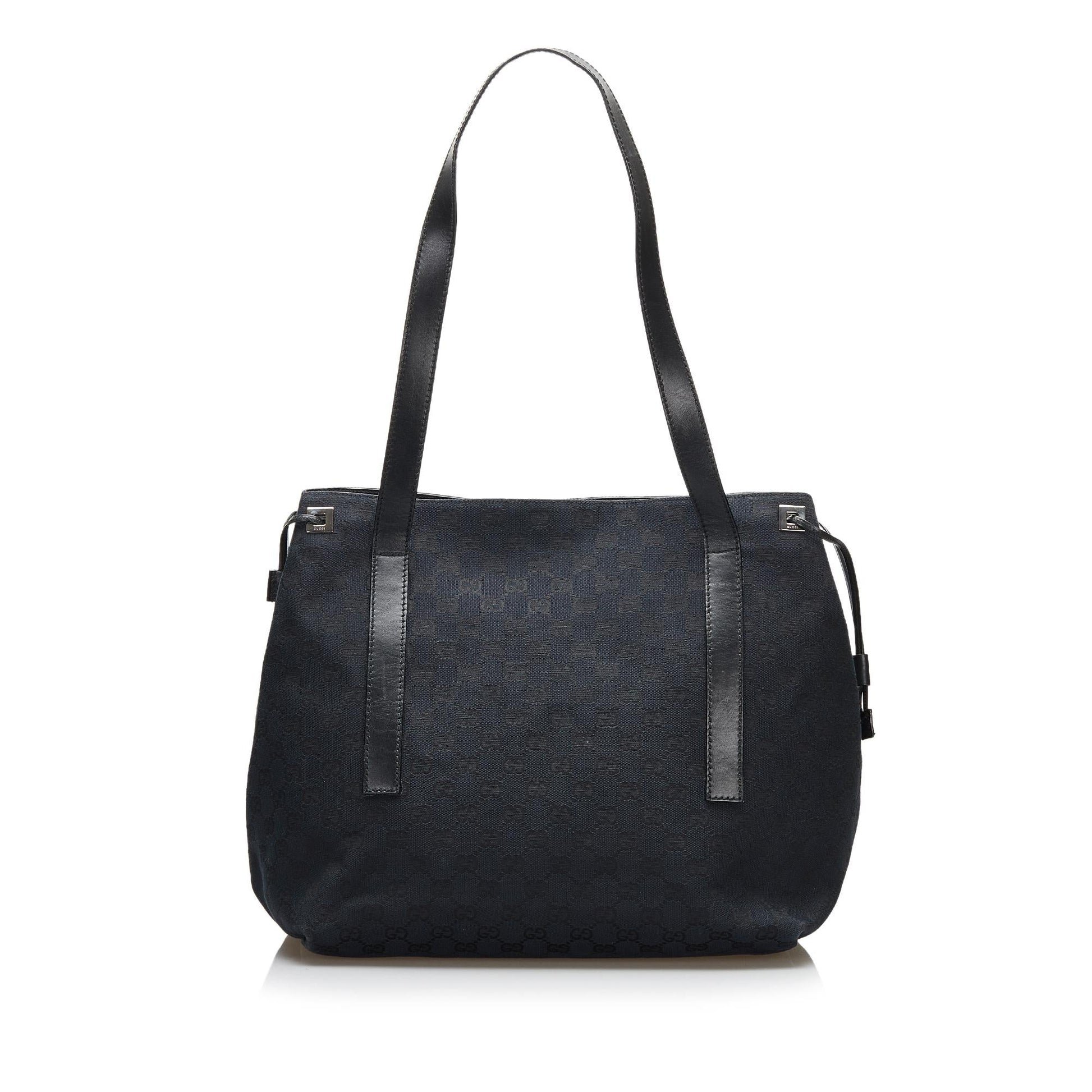 Gucci GG SHG-CiJenh Canvas Blue Tote Bag