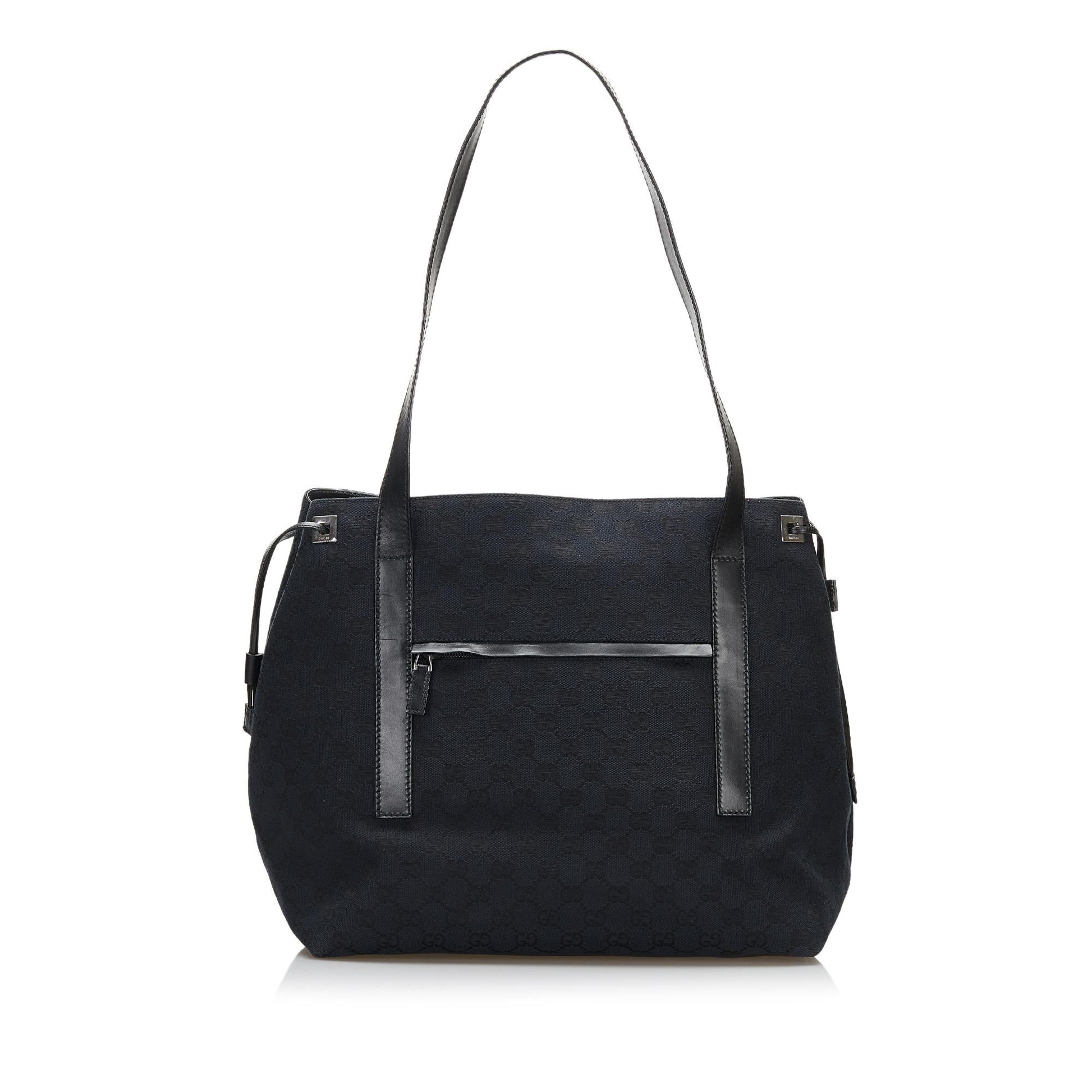 Gucci GG SHG-CiJenh Canvas Blue Tote Bag