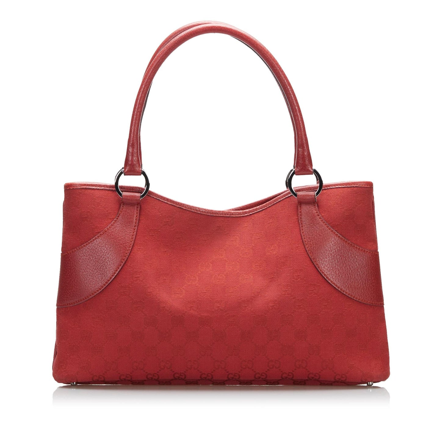 Gucci GG SHG-dsKTYm Canvas Calf Red Tote Bag