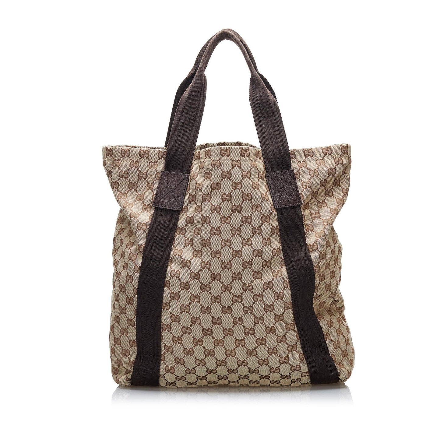 Gucci GG SHG-hp6jRB Canvas Brown Tote Bag