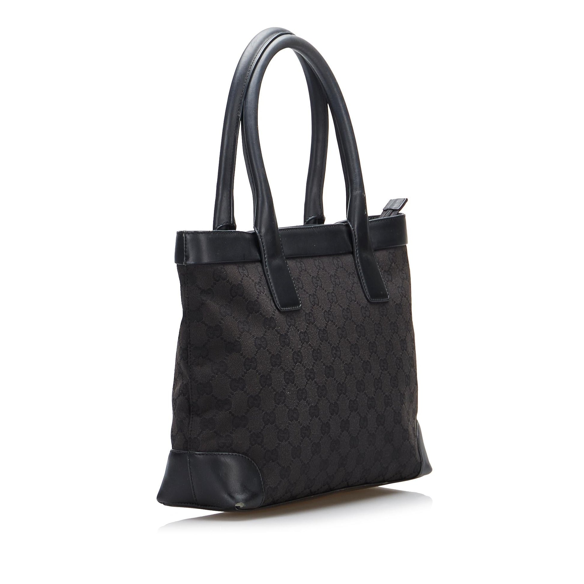 Gucci GG SHG-l4YrfK Canvas Calf Black Tote Bag