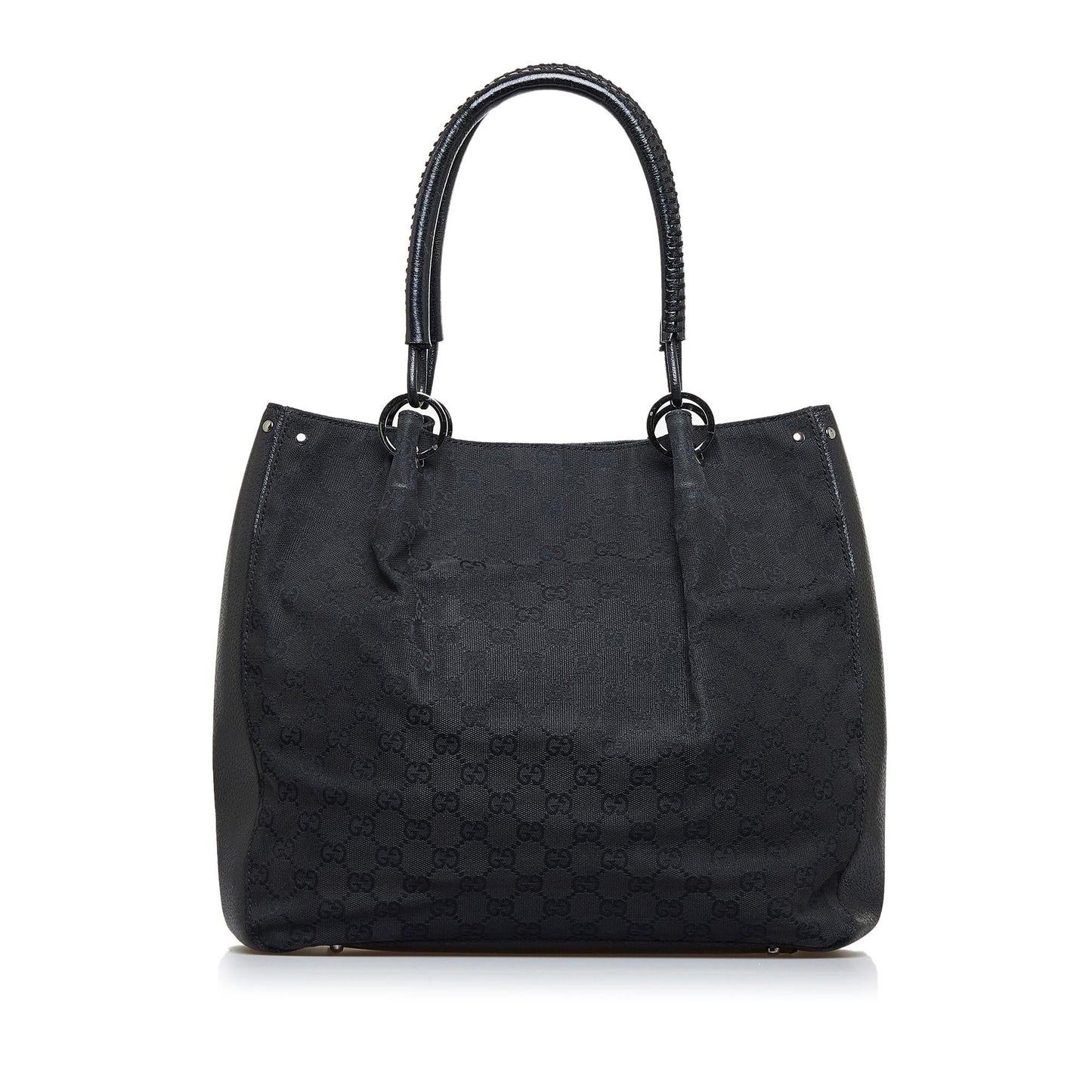 Gucci GG SHG-1yeepM Canvas Black Tote Bag