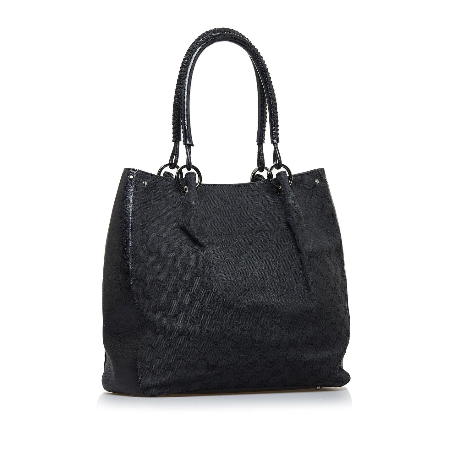 Gucci GG SHG-1yeepM Canvas Black Tote Bag