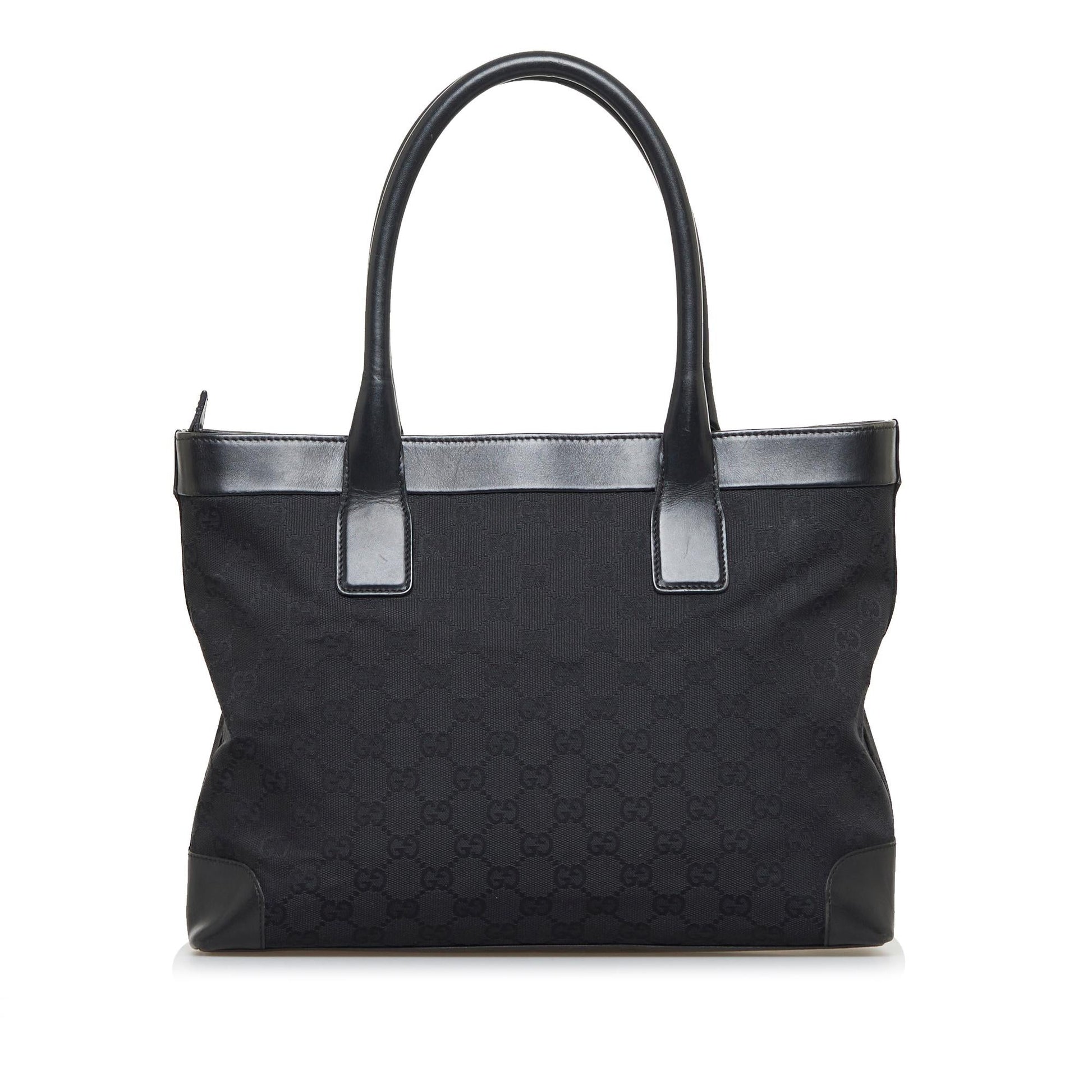 Gucci GG SHG-J9cPnO Canvas Calf Black Tote Bag