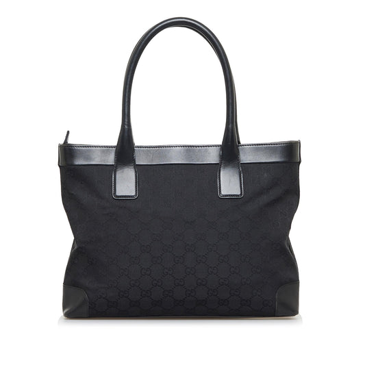 Gucci GG SHG-J9cPnO Canvas Calf Black Tote Bag