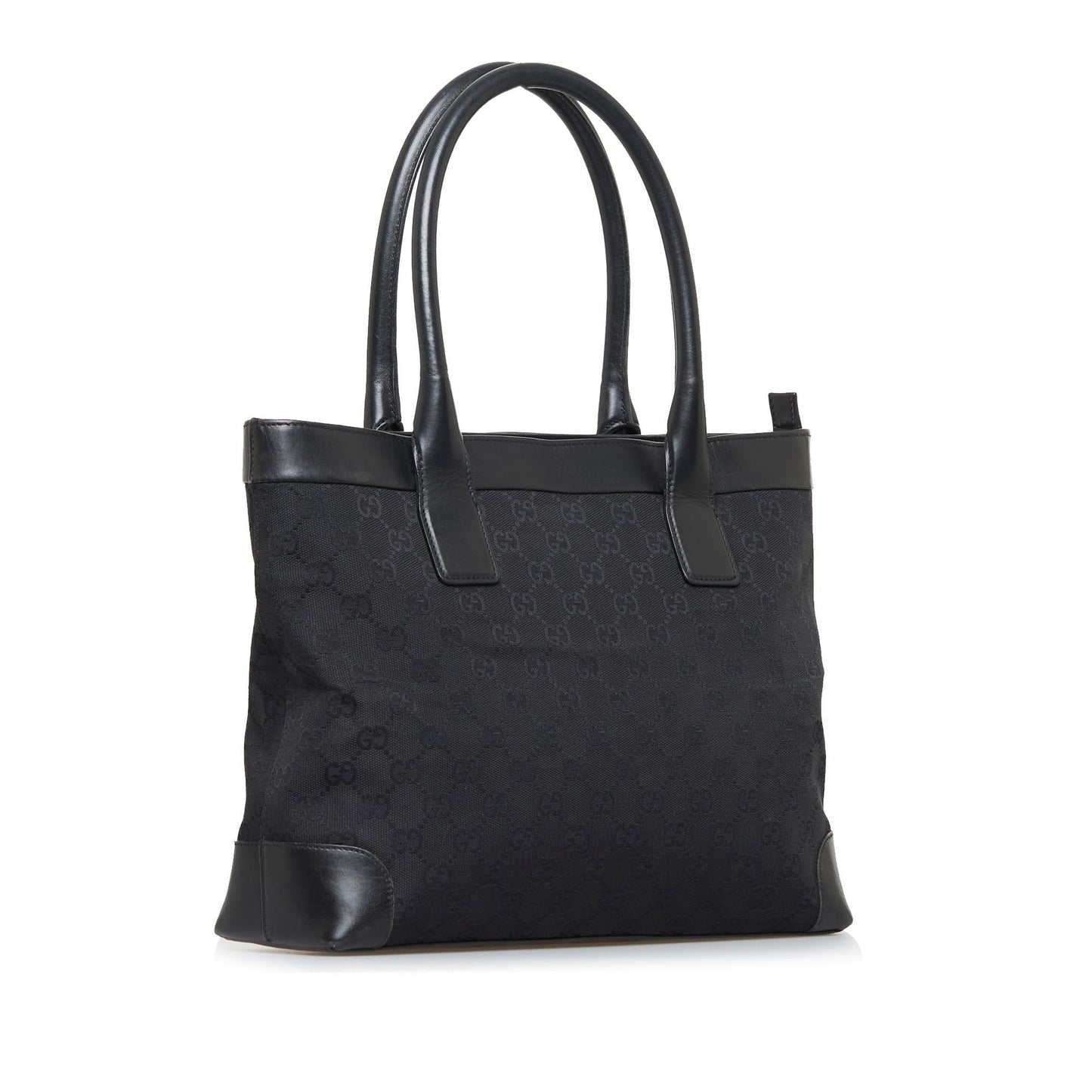 Gucci GG SHG-J9cPnO Canvas Calf Black Tote Bag