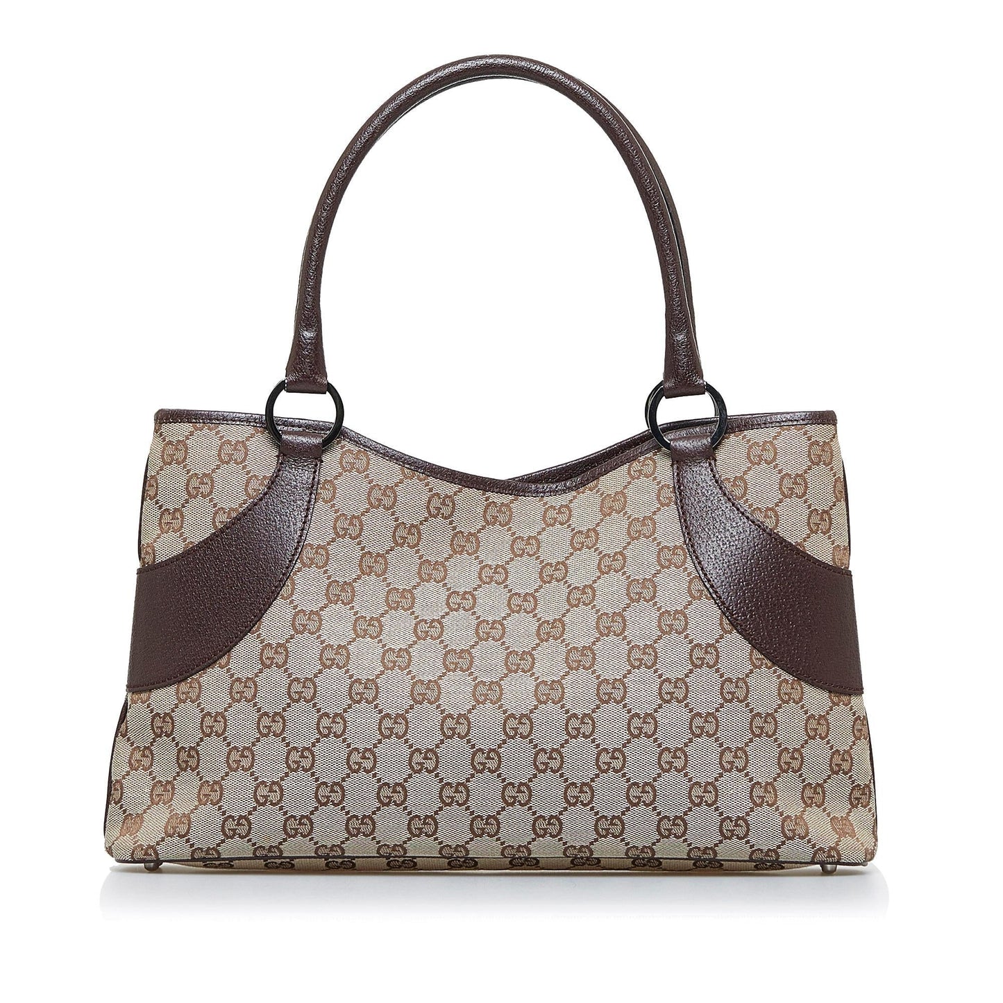 Gucci GG SHG-U8CAiL Canvas Calf Brown Tote Bag
