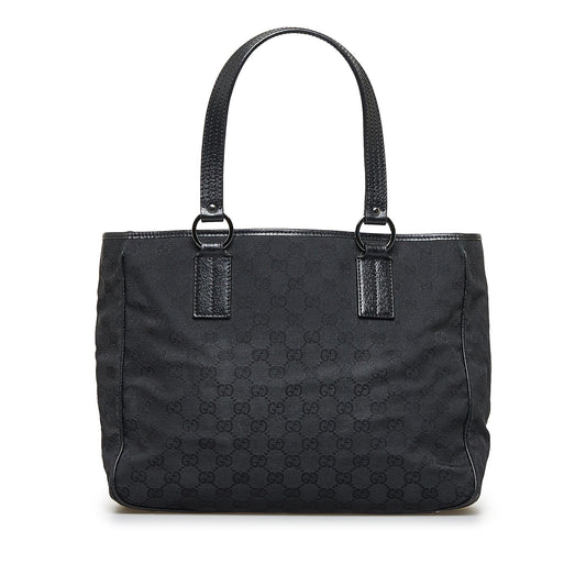 Gucci GG SHG-CxMDZ4 Canvas Calf Black Tote Bag