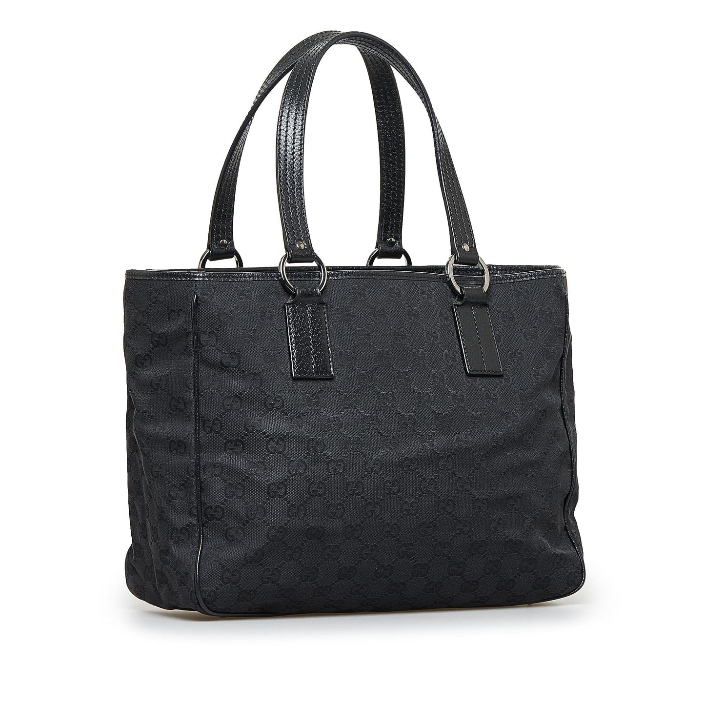 Gucci GG SHG-CxMDZ4 Canvas Calf Black Tote Bag