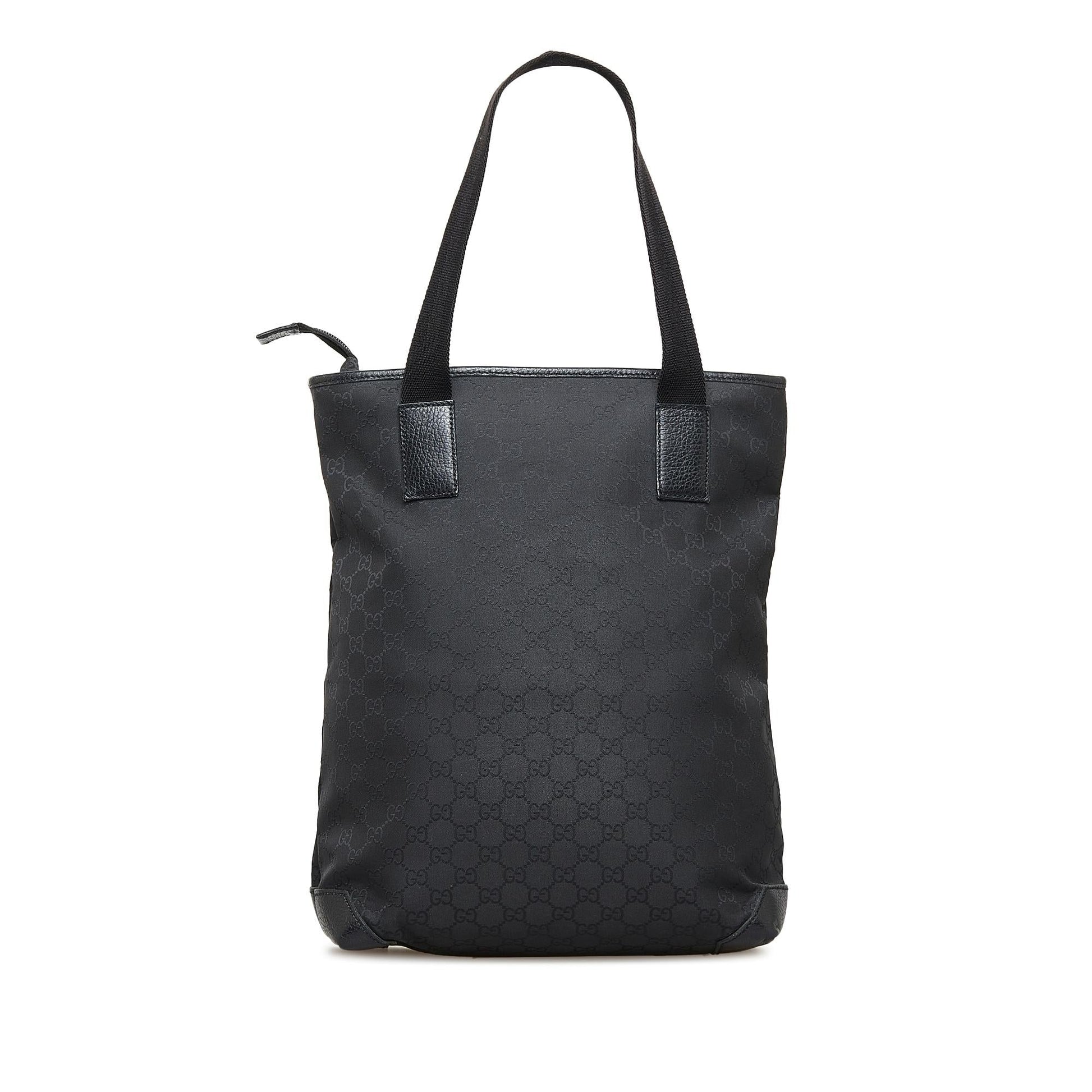 Gucci GG SHG-ZEXJn2 Canvas Calf Black Tote Bag
