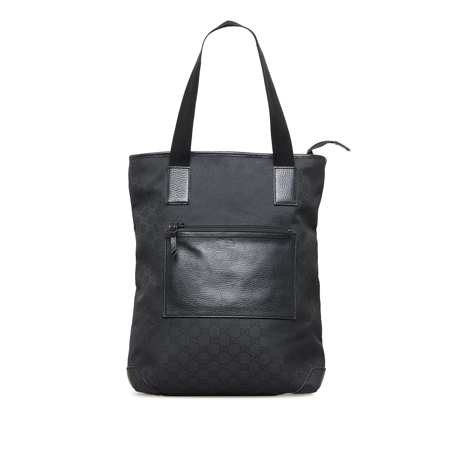 Gucci GG SHG-ZEXJn2 Canvas Calf Black Tote Bag