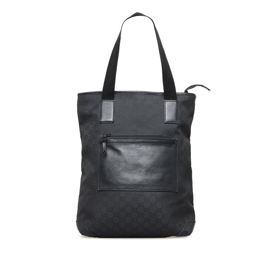 Gucci GG SHG-ZEXJn2 Canvas Calf Black Tote Bag