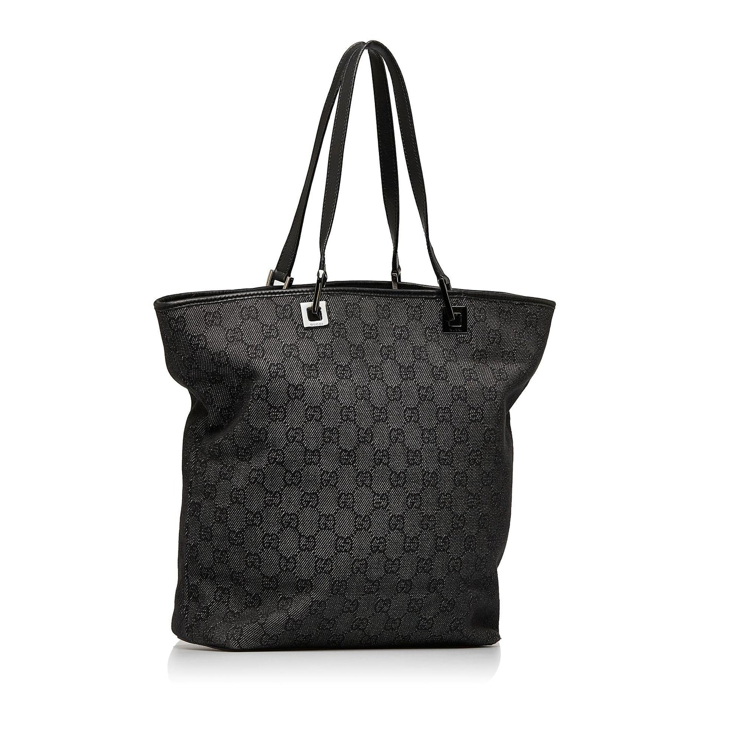 Gucci GG SHG-ZYtaqF Canvas Calf Black Tote Bag