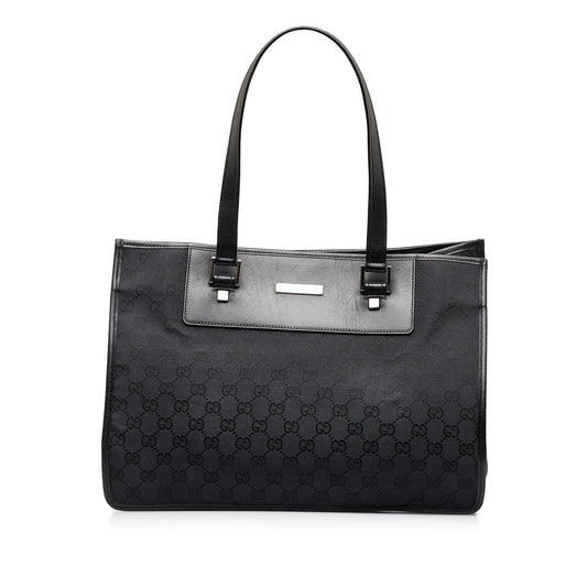 Gucci GG SHG-2zE8Fw Canvas Calf Black Tote Bag