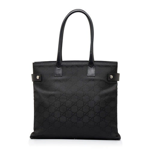 Gucci GG SHG-e1xQ03 Canvas Calf Black Tote Bag