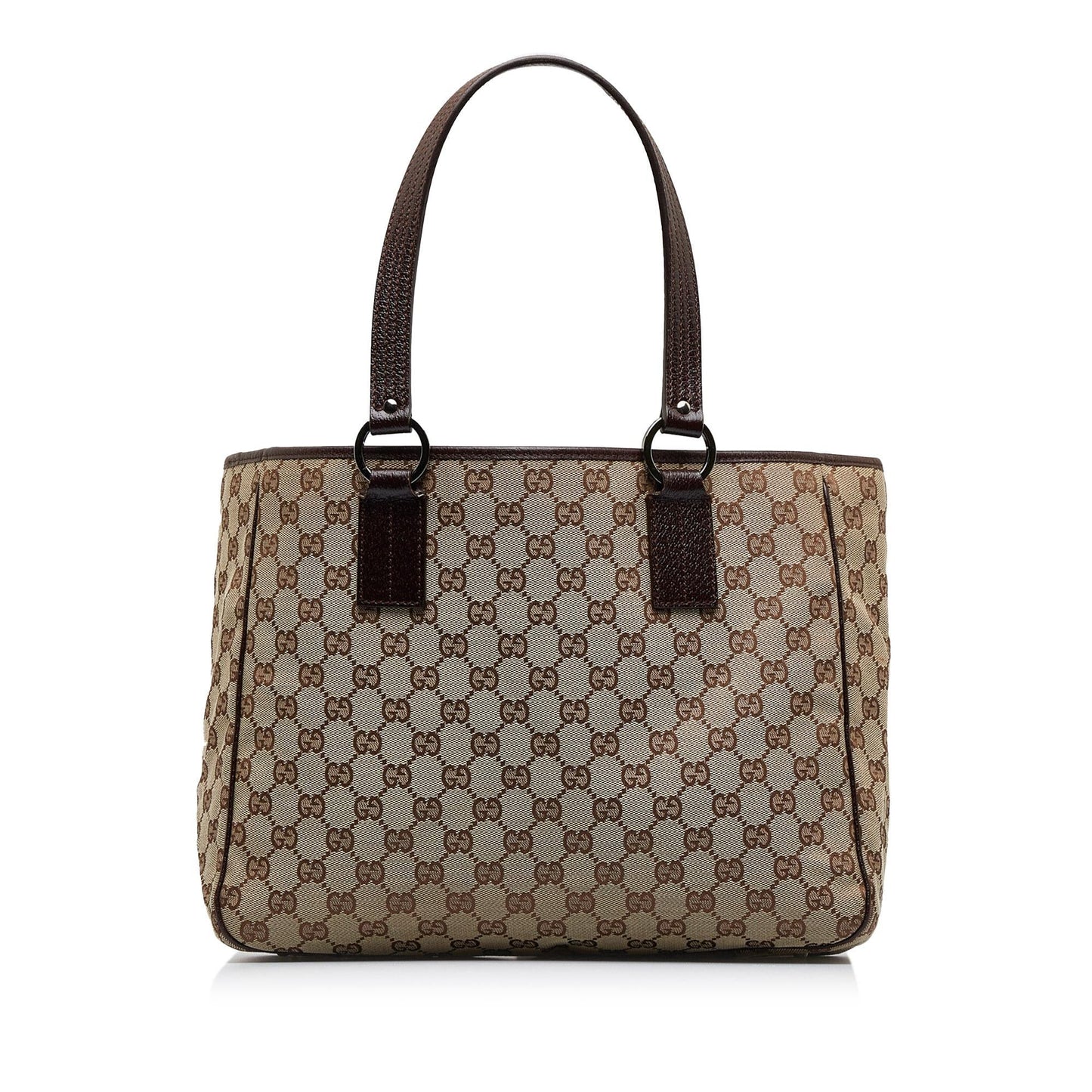 Gucci GG SHG-RviNOZ Canvas Calf Brown Tote Bag
