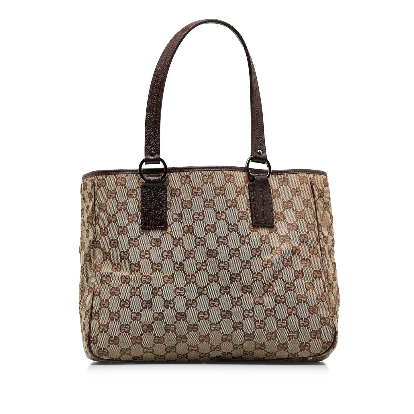 Gucci GG SHG-RviNOZ Canvas Calf Brown Tote Bag