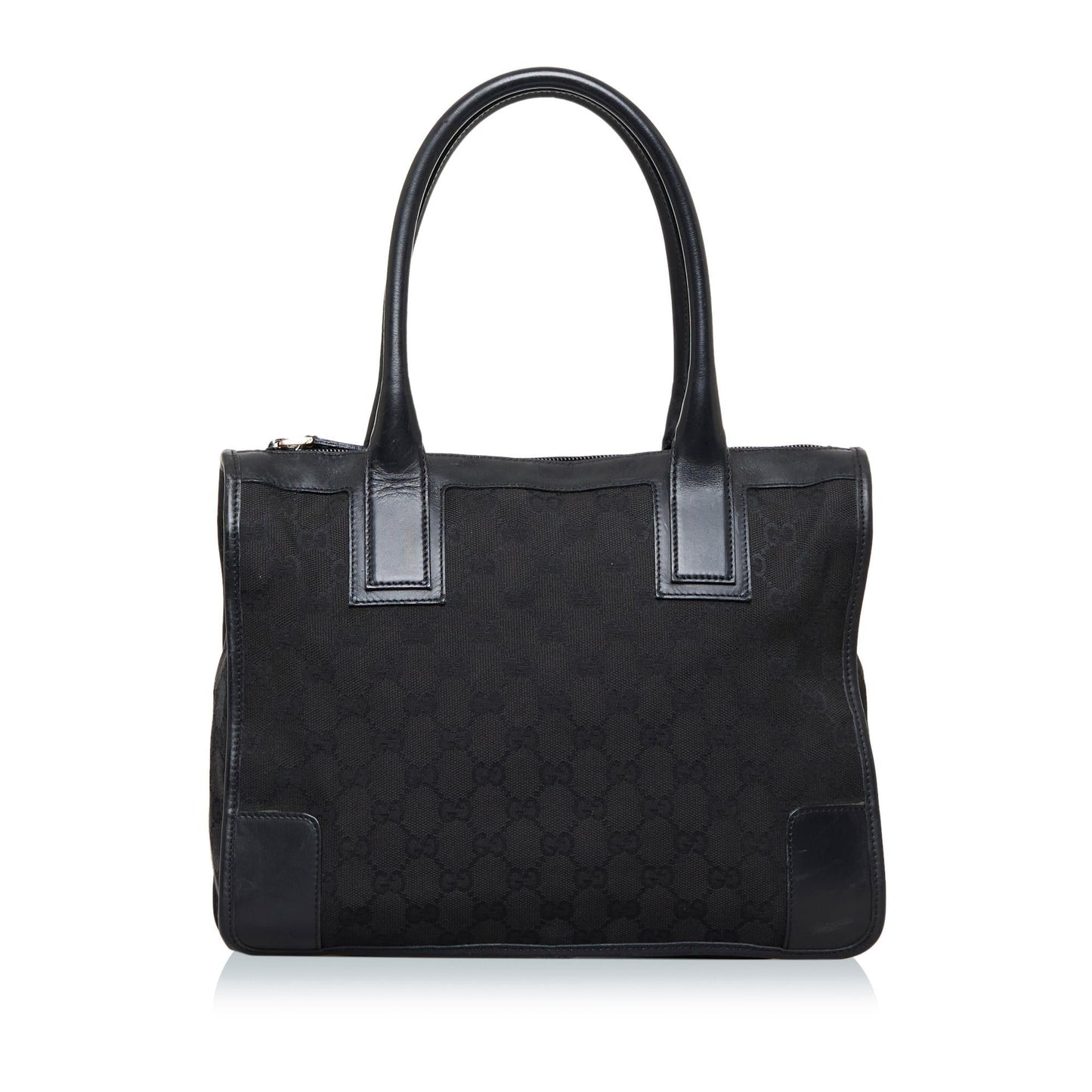 Gucci GG SHG-wFHuvA Canvas Calf Black Tote Bag