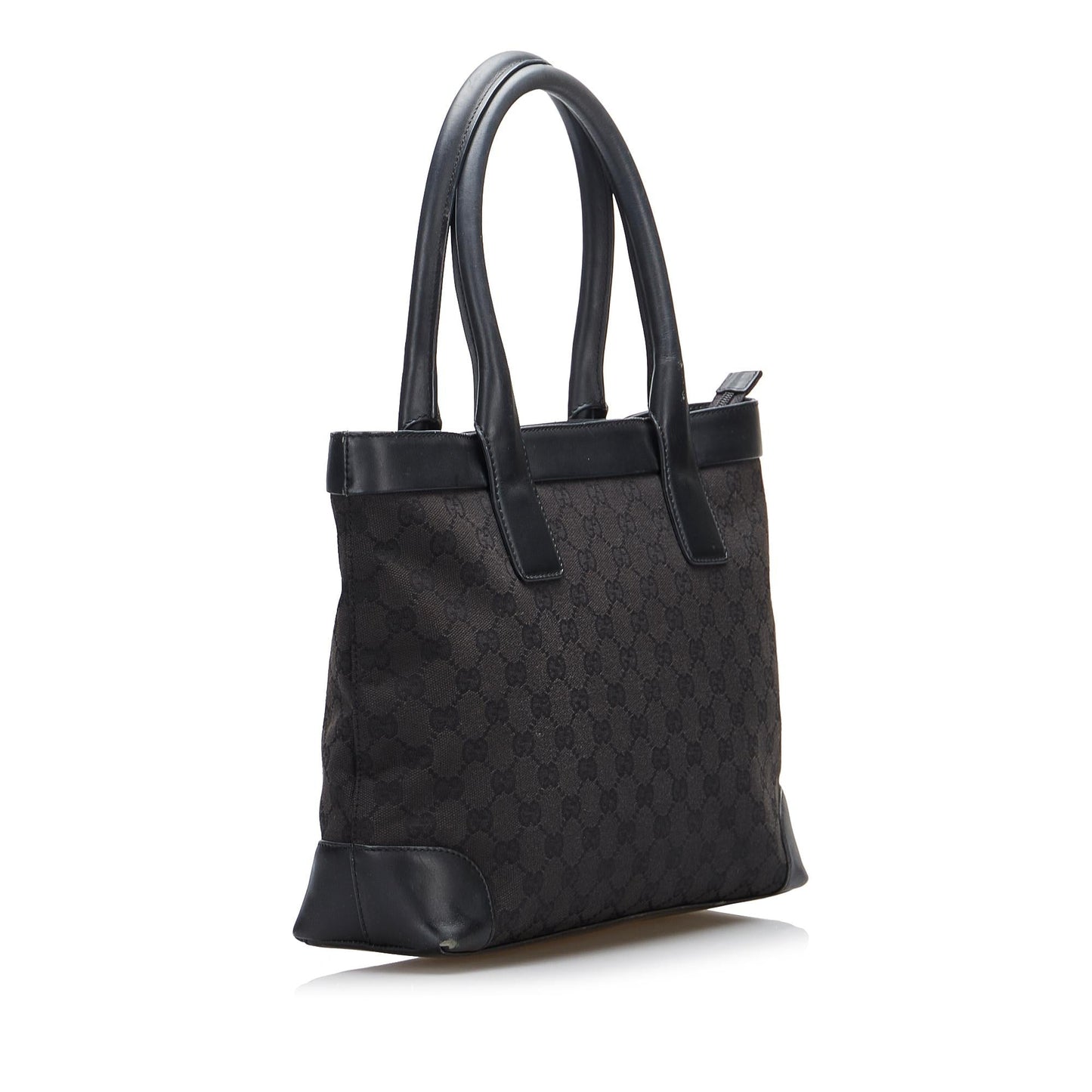 Gucci GG SHG-wcgeZ5 Canvas Calf Black Tote Bag