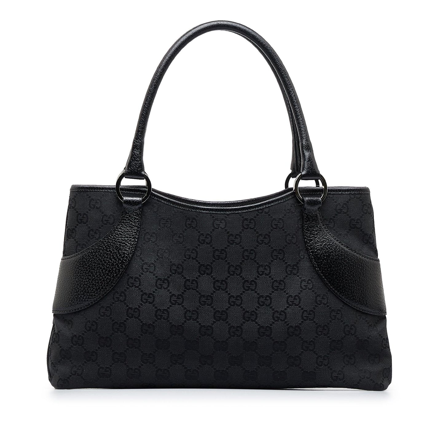 Gucci GG SHG-qmV878 Canvas Calf Black Tote Bag