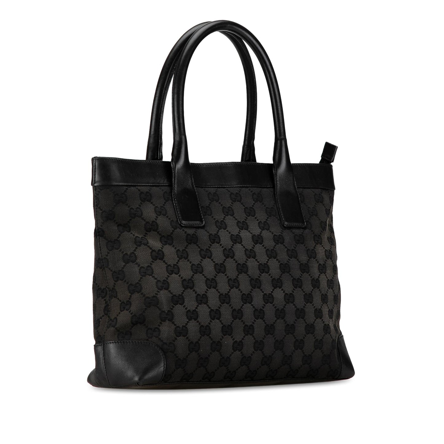 Gucci GG SHG-M4BQrB Canvas Calf Black Tote Bag