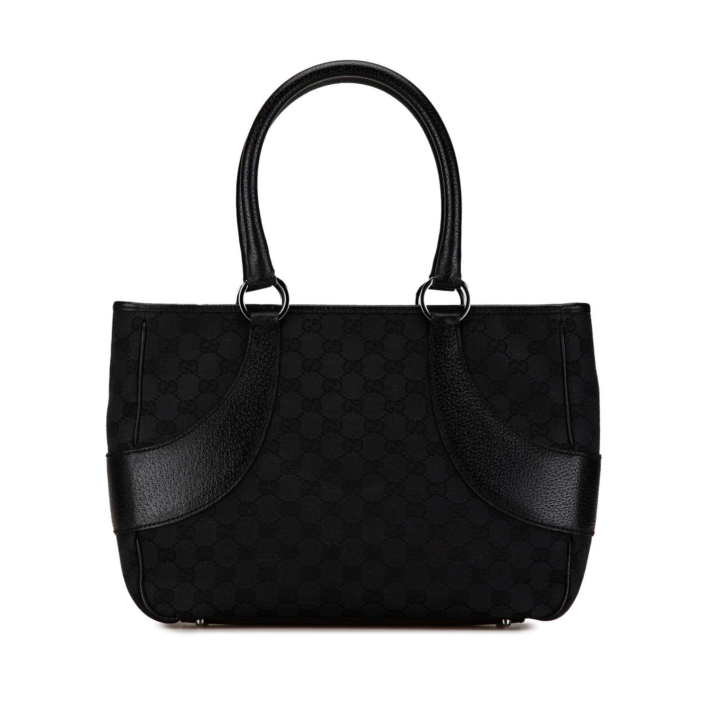 Gucci GG SHG-lwgaLC Canvas Calf Black Tote Bag