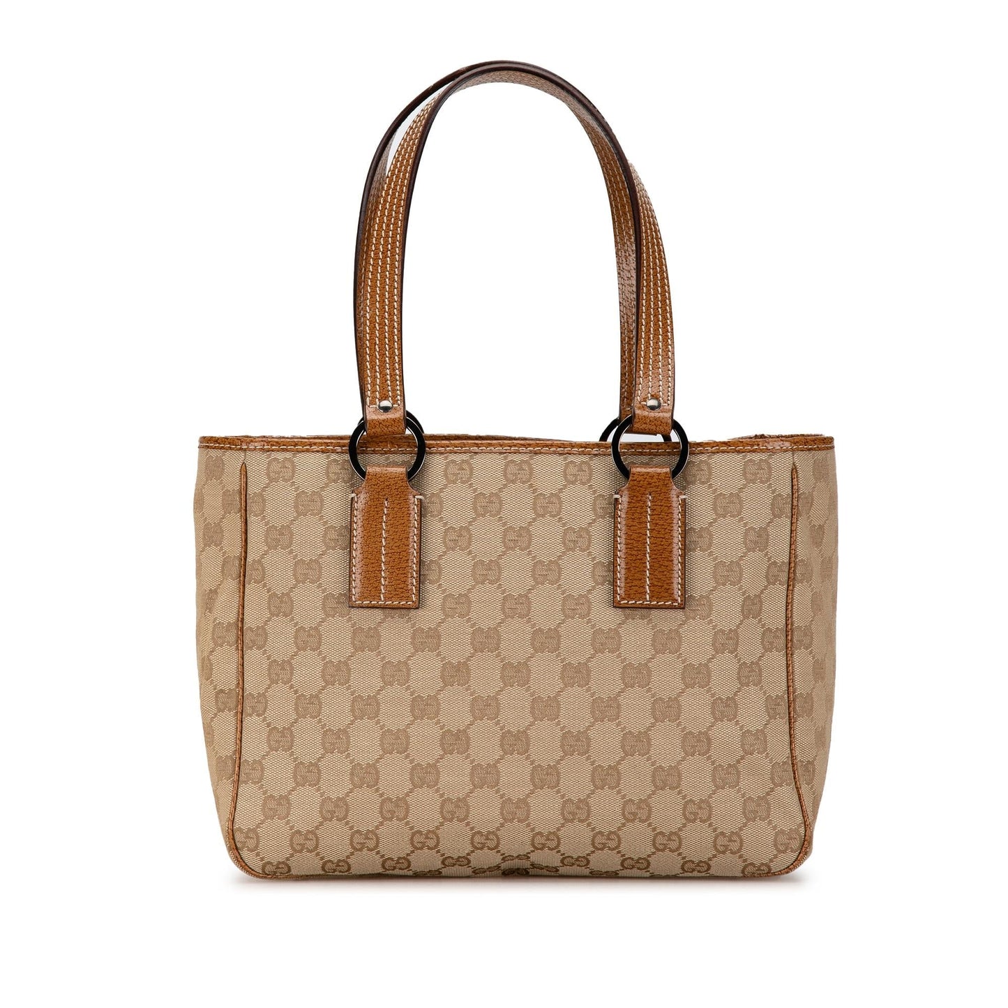 Gucci GG SHG-Pj7dN0 Canvas Calf Brown Tote Bag