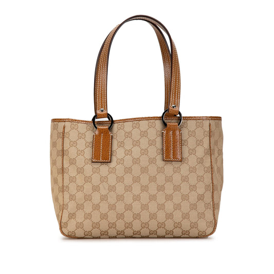 Gucci GG SHG-Pj7dN0 Canvas Calf Brown Tote Bag