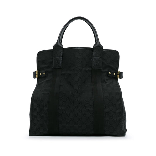 Gucci GG SHG-s9WkWs Canvas Black Tote Bag