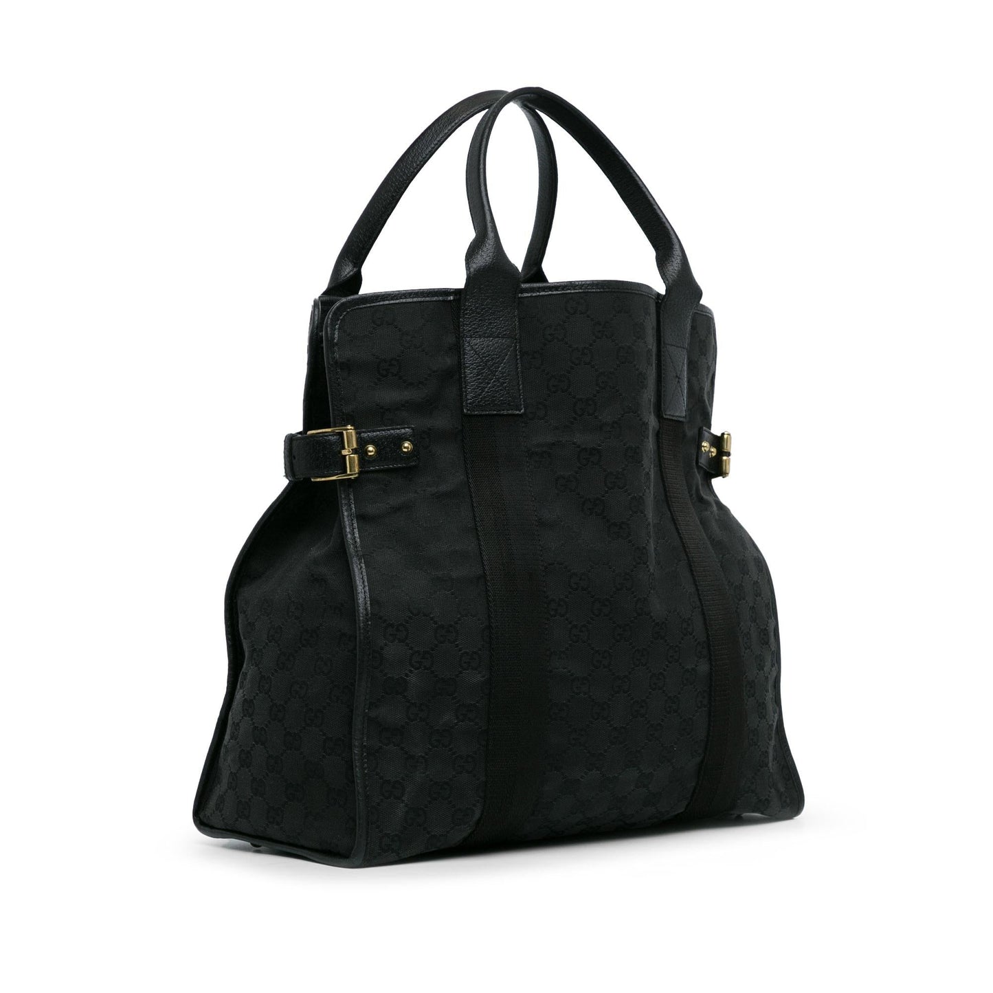 Gucci GG SHG-s9WkWs Canvas Black Tote Bag