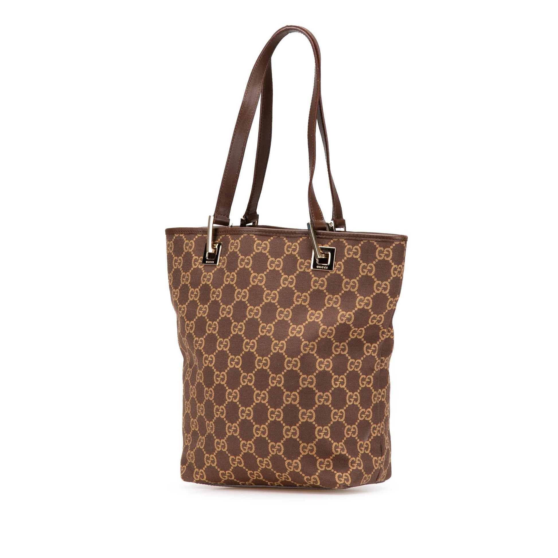 Gucci GG Canvas Brown Tote Bag