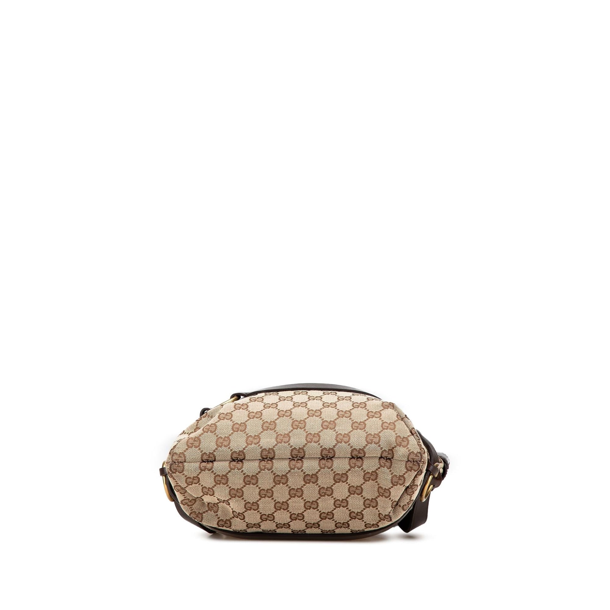 Gucci GG Canvas Calf Brown Tote Bag