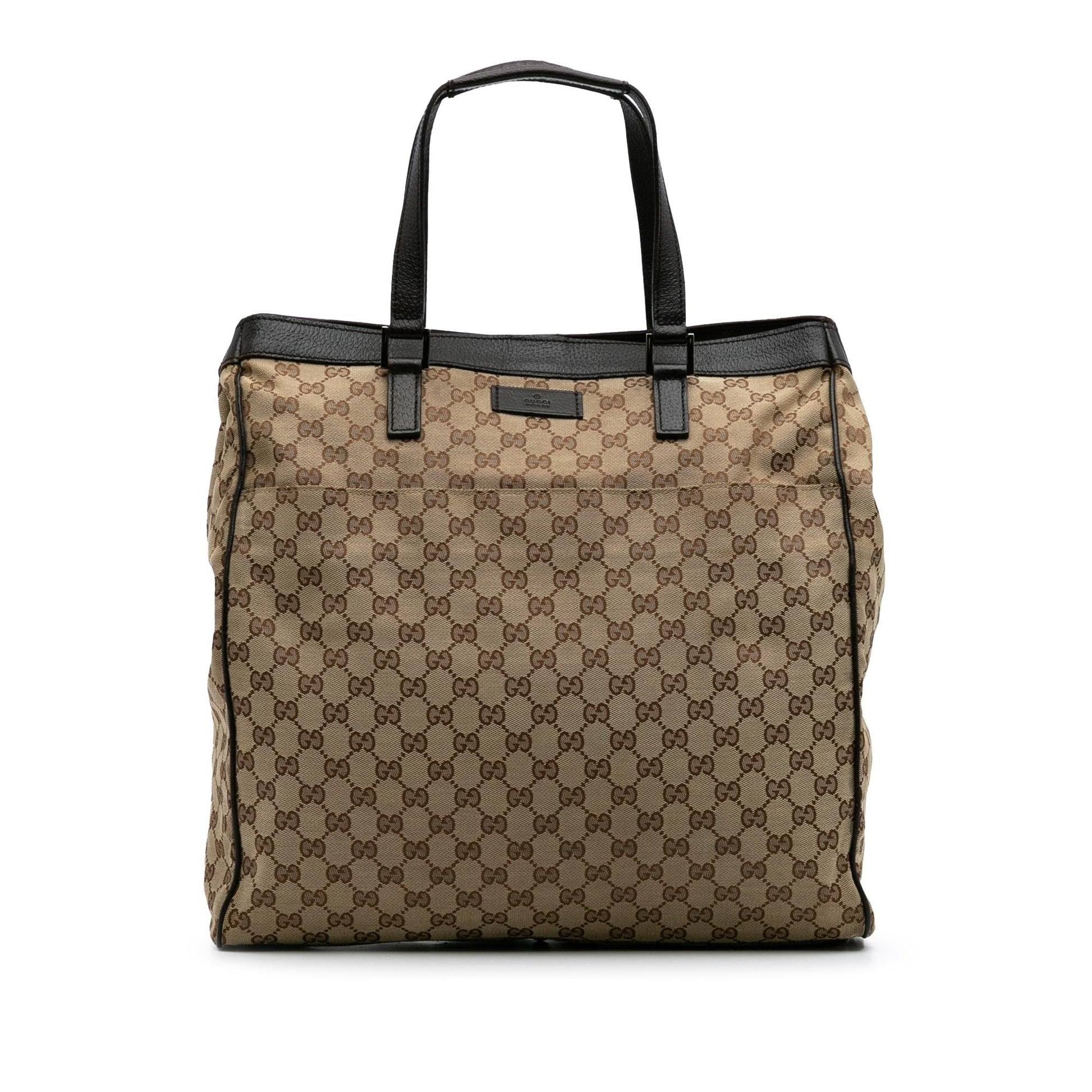 Gucci GG Canvas Brown Tote Bag Tote 12