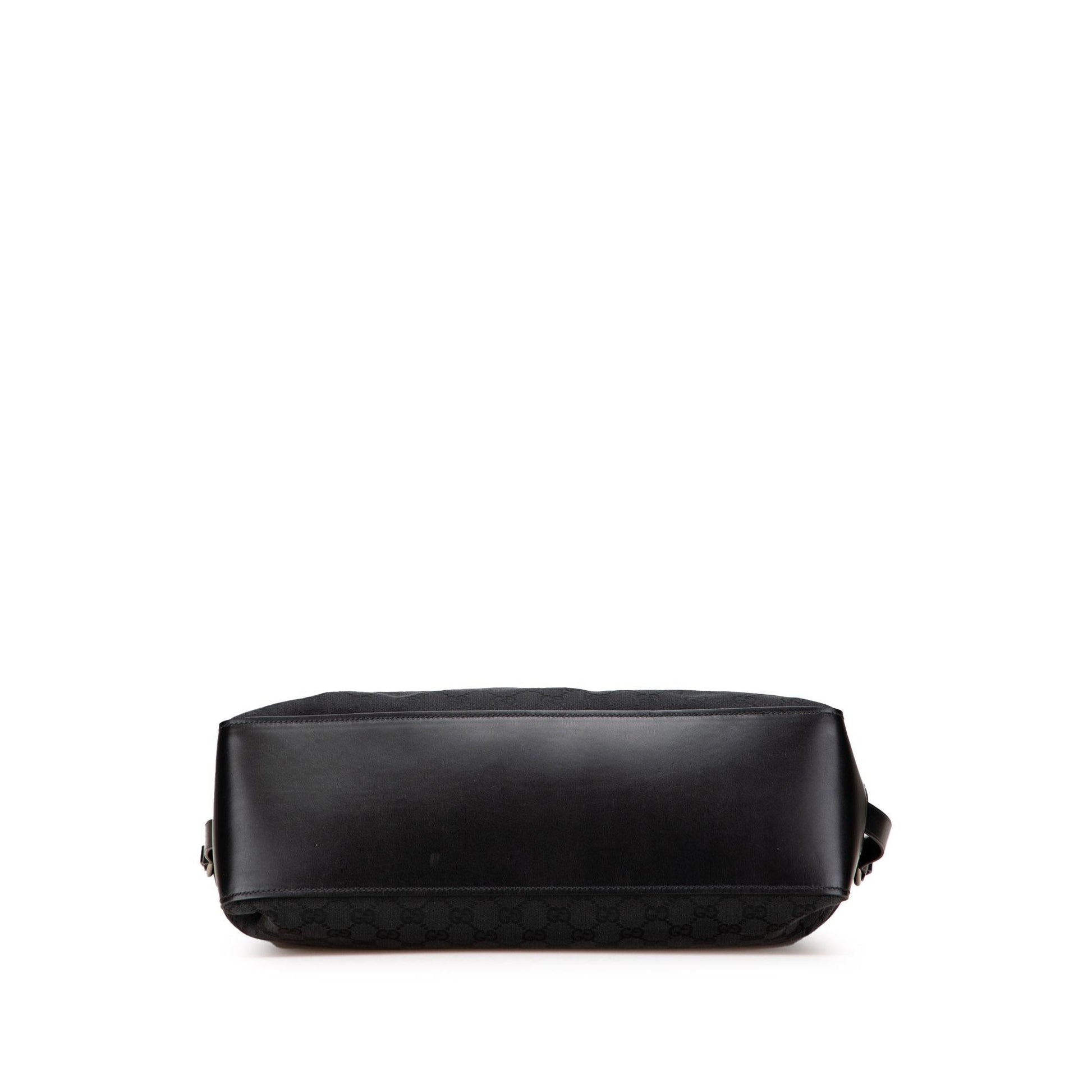Gucci GG Canvas Calf Black Tote Bag