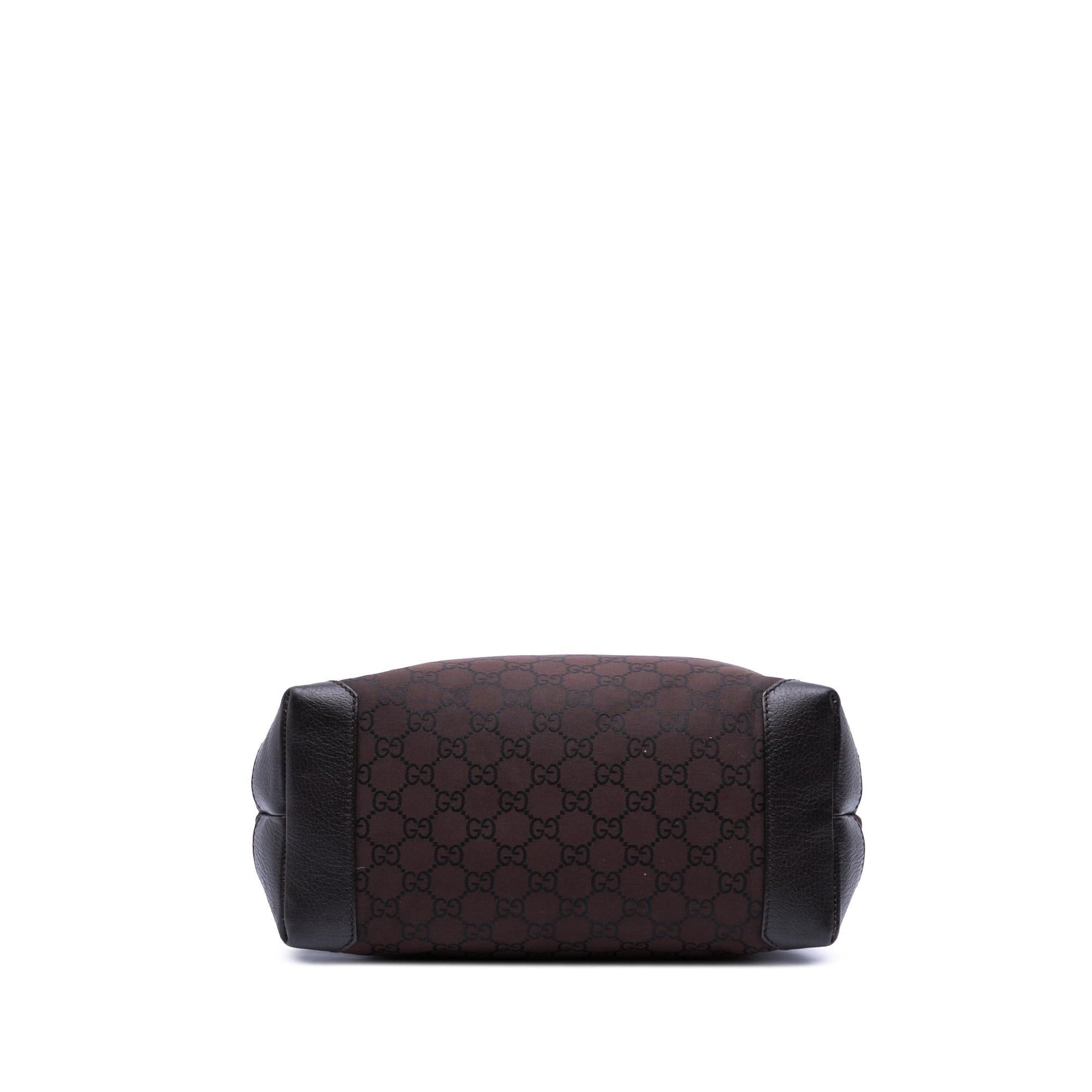 Gucci GG Canvas Calf Brown Tote Bag Tote 24