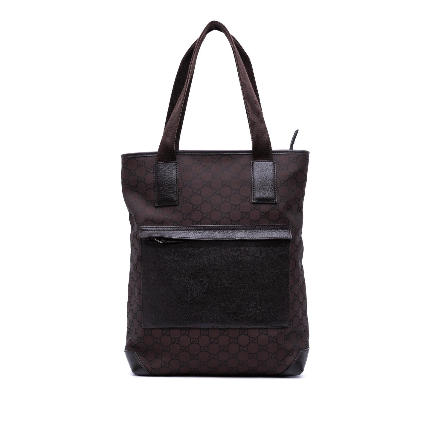 Gucci GG Canvas Calf Brown Tote Bag Tote 24