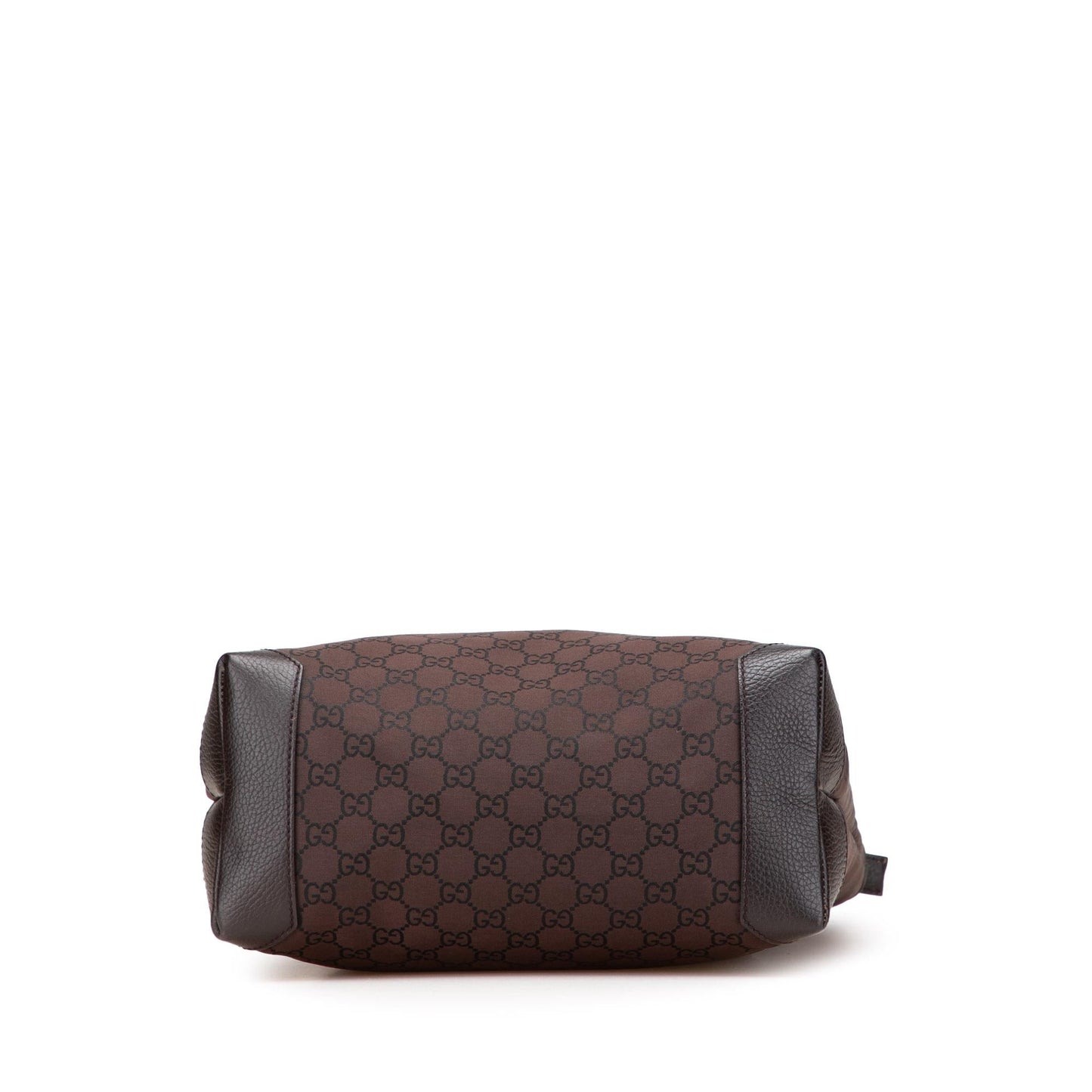Gucci GG Canvas Calf Brown Tote Bag Tote 27