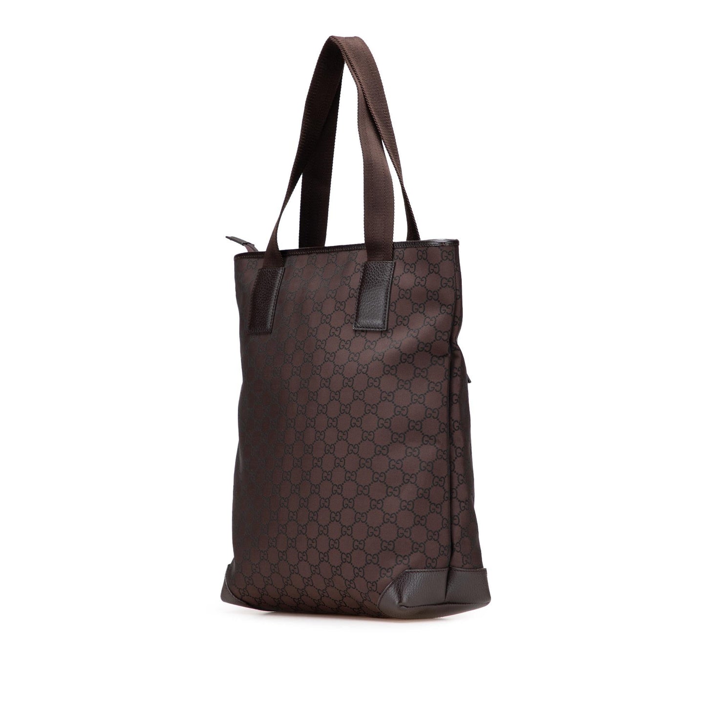 Gucci GG Canvas Calf Brown Tote Bag Tote 27