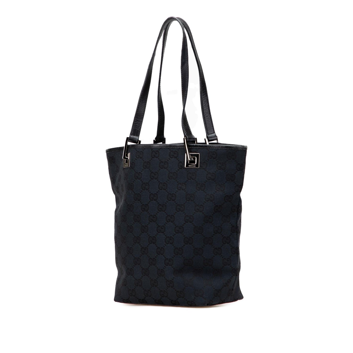 Gucci GG Canvas Calf Blue Tote Bag Tote 30