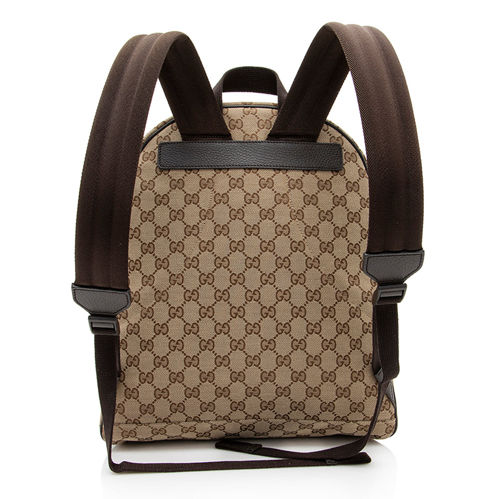 Gucci GG Backpack SHF Canvas Brown Beige Shoulder Bag