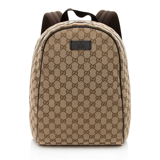 Gucci GG Backpack SHF Canvas Brown Beige Shoulder Bag