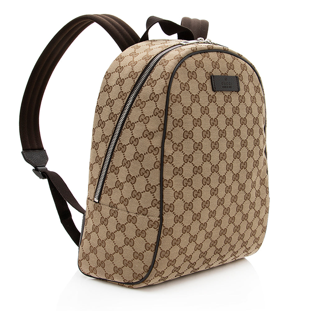 Gucci GG Backpack SHF Canvas Brown Beige Shoulder Bag