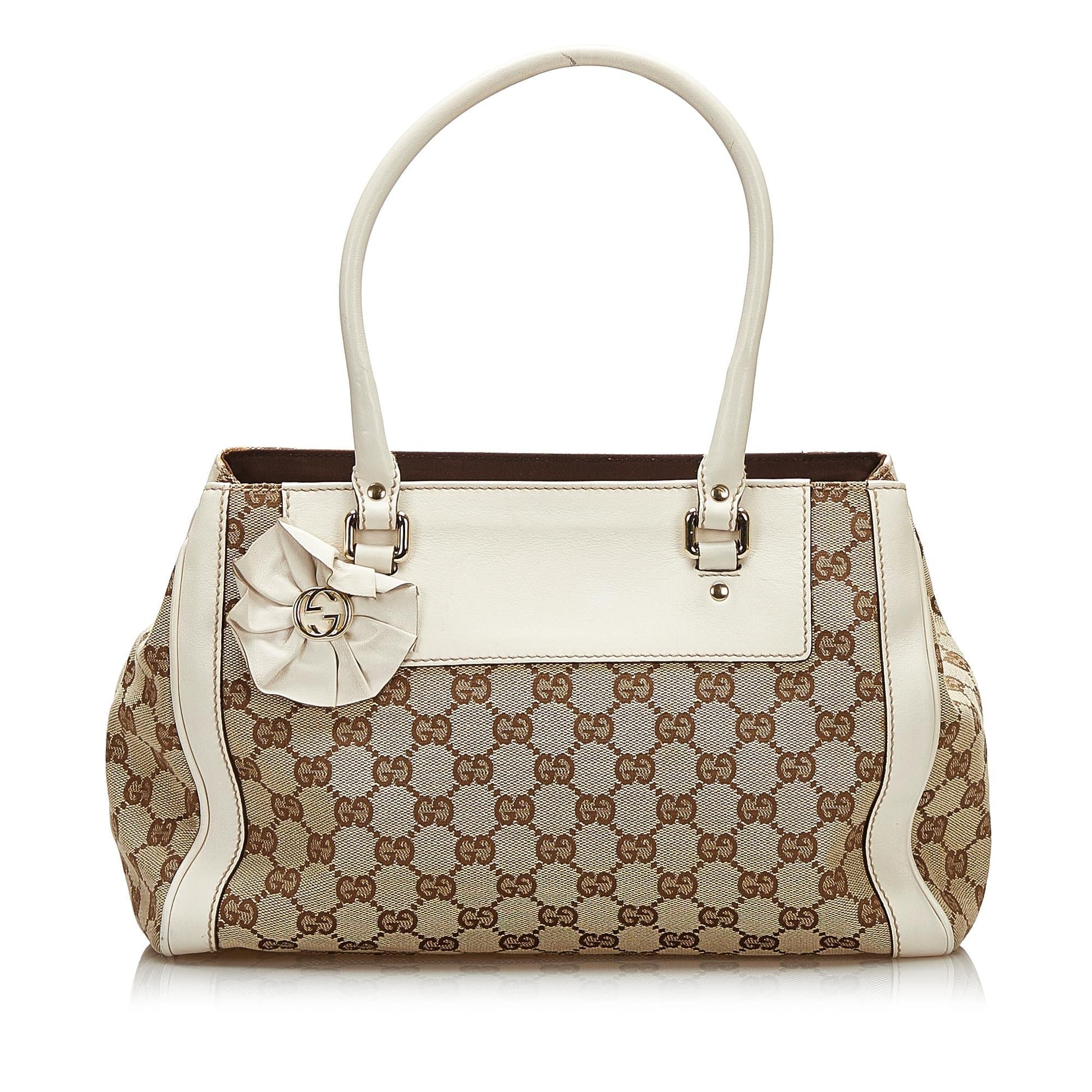 Gucci GG Trophy SHG Canvas Brown Tote Bag